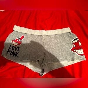 Victoria Secret PINK Cleveland Indians MLB grey shorts size S/Small